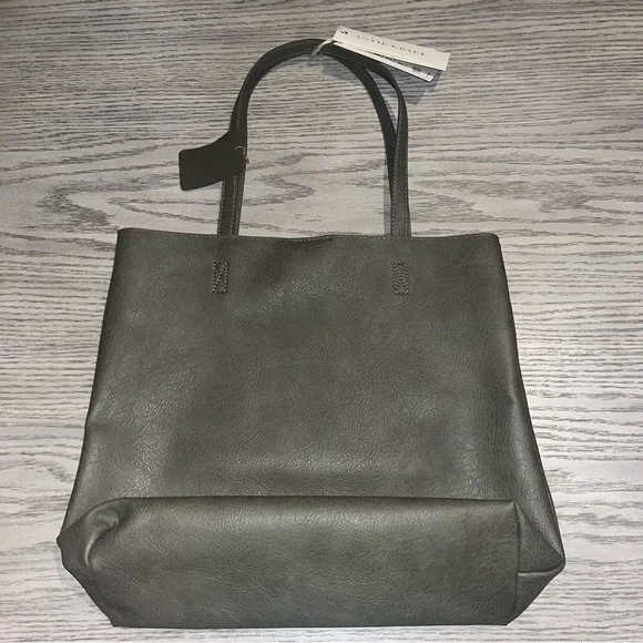 NWT Antik Kraft Olive Green Vegan Leather Tote Bag (1) - Picture 4 of 5